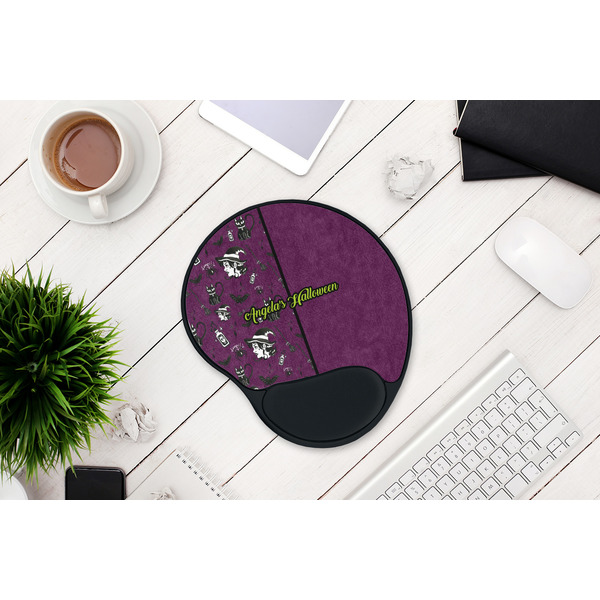 Witches On Halloween Mouse Pad with Wrist Rest - LIFESYTLE 1