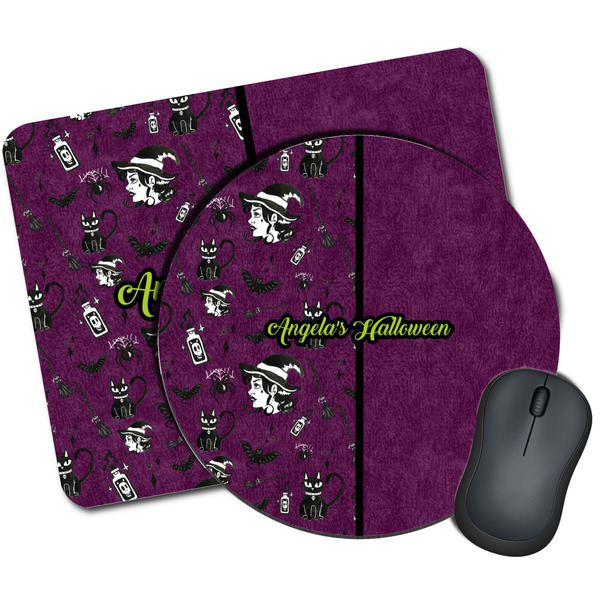 Custom Witches On Halloween Mouse Pad (Personalized)