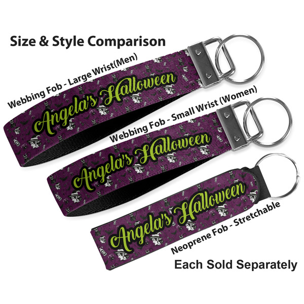 Witches On Halloween Multiple Key Ring comparison sizes