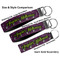 Witches On Halloween Multiple Key Ring comparison sizes