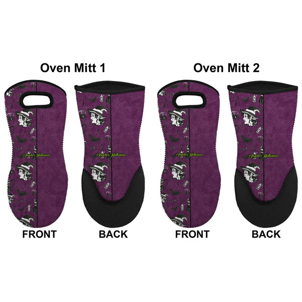 Witches On Halloween Neoprene Oven Mitt - Set of 2 - Approval