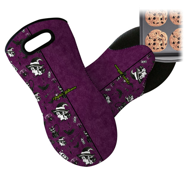 Witches On Halloween Neoprene Oven Mitt