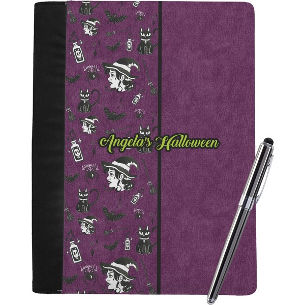 Custom Witches On Halloween Notebook Padfolio - Large w/ Name or Text