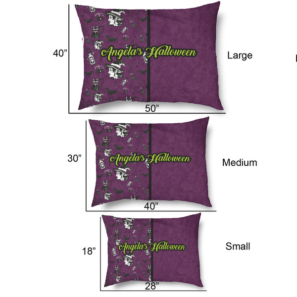 Witches On Halloween Outdoor Dog Beds - SIZE CHART