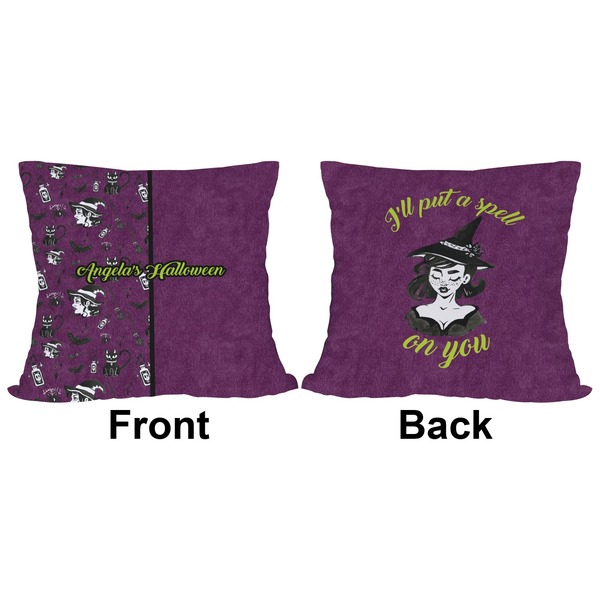 Witches On Halloween Outdoor Pillow - 18x18