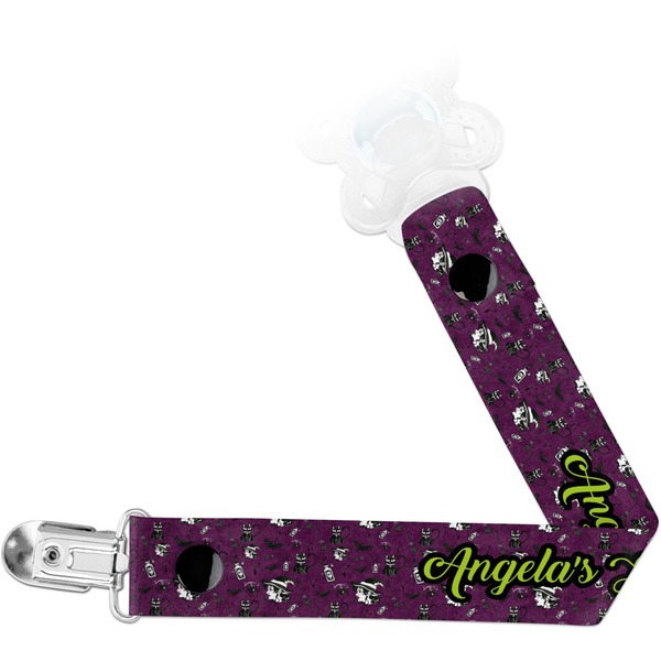 Custom Witches On Halloween Pacifier Clip (Personalized)