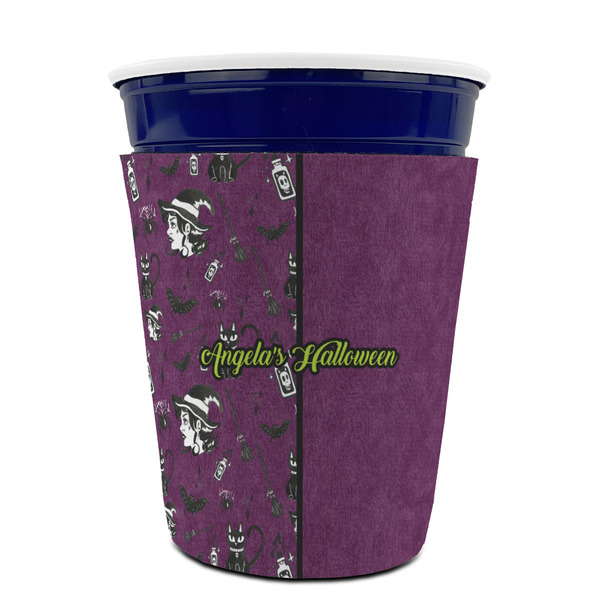 Witches On Halloween Party Cup Sleeves - without bottom - FRONT (on cup)