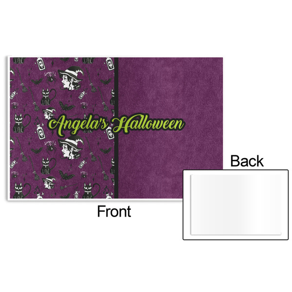 Witches On Halloween Disposable Paper Placemat - Front & Back