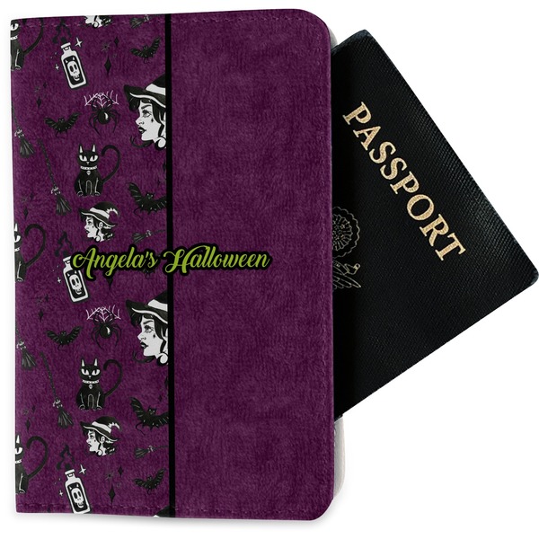 Custom Witches On Halloween Passport Holder - Fabric (Personalized)