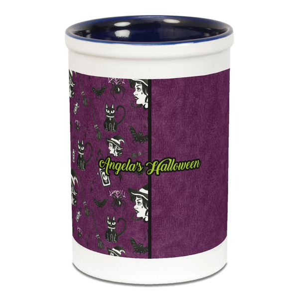 Witches On Halloween Pencil Holder - Blue