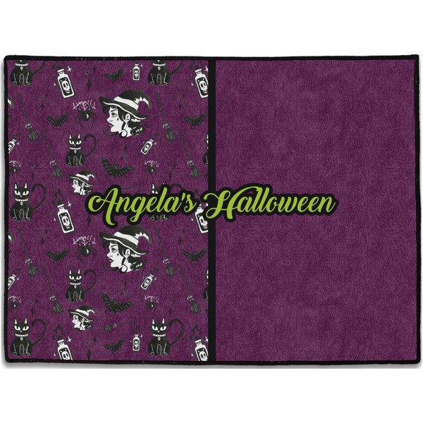 Custom Witches On Halloween Door Mat - 24"x18" (Personalized)