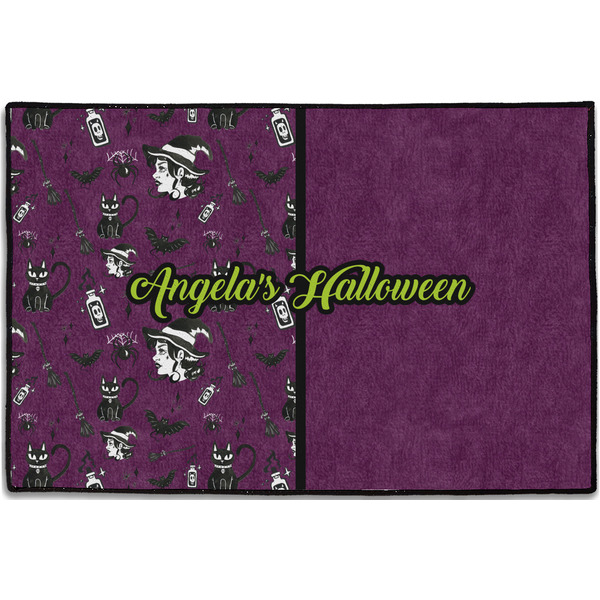 Custom Witches On Halloween Door Mat - 36"x24" (Personalized)