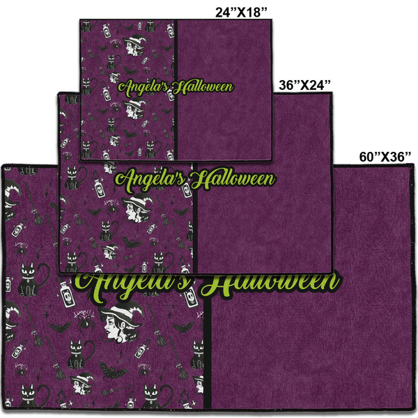 Witches On Halloween Personalized Door Mat - Group Parent IMF