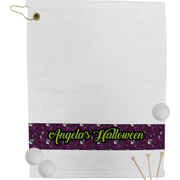 Custom Witches On Halloween Golf Bag Towel (Personalized)