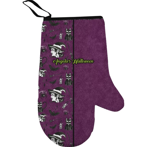 Witches On Halloween Personalized Oven Mitt
