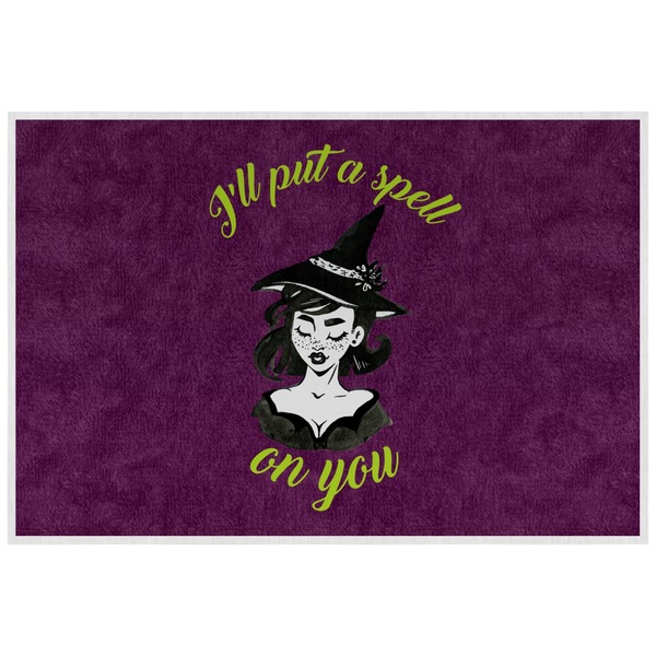 Witches On Halloween Personalized Placemat (Back)