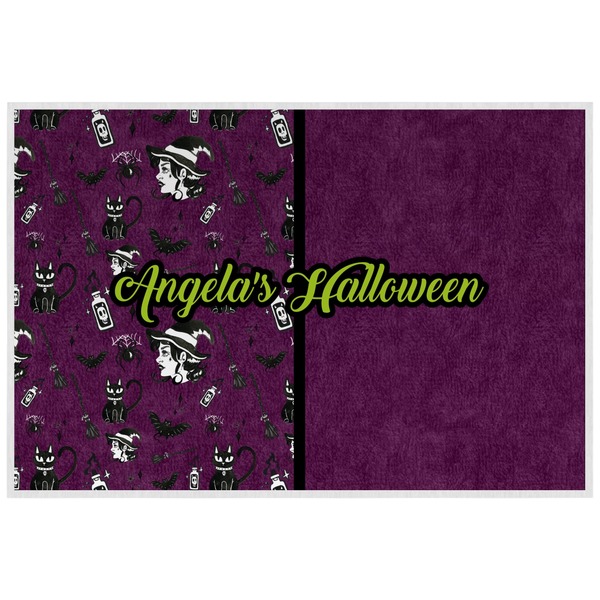 Custom Witches On Halloween Laminated Placemat w/ Name or Text
