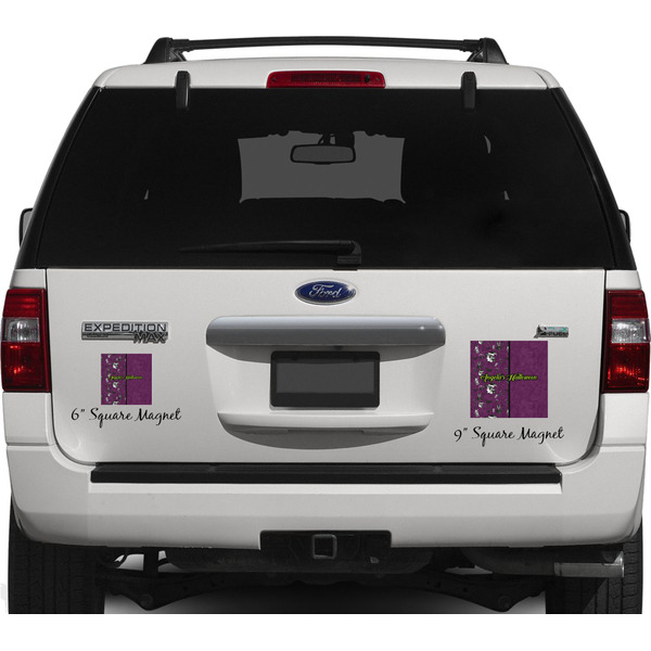 Witches On Halloween Personalized Square Car Magnets on Ford Explorer