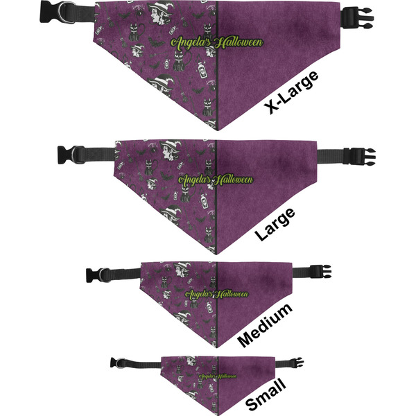 Witches On Halloween Pet Bandana Sizes