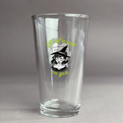 Witches On Halloween Pint Glass - Full Color Logo (Personalized)