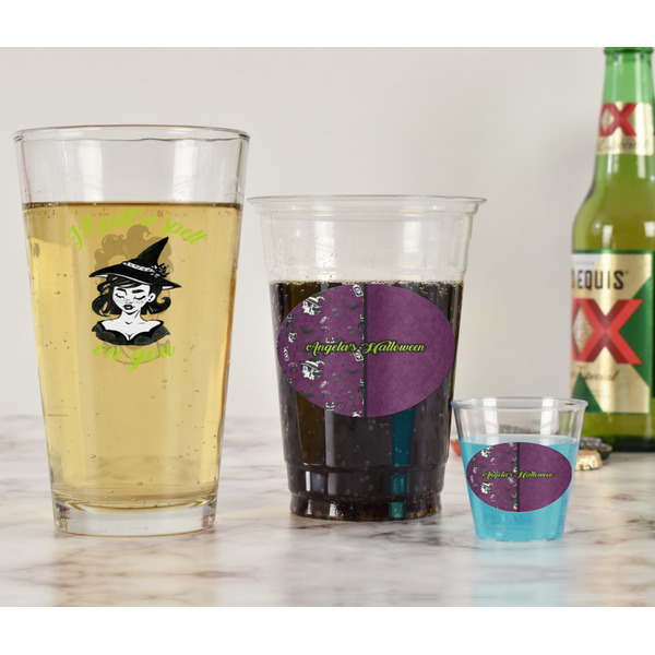 Witches On Halloween Pint Glass - Two Content - In Context