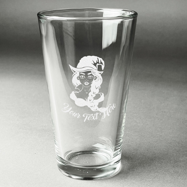 Custom Witches On Halloween Pint Glass - Engraved (Personalized)