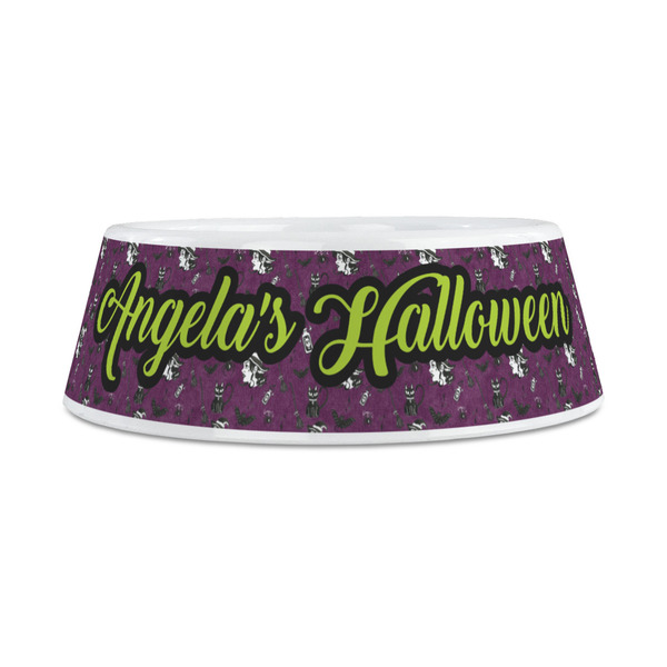 Witches On Halloween Plastic Dog Bowls - Medium - FRONT