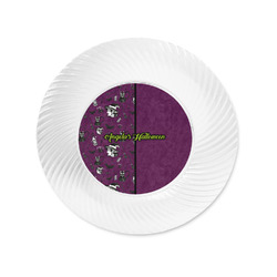 Witches On Halloween Plastic Party Appetizer & Dessert Plates - 6" (Personalized)