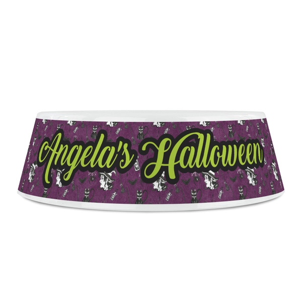 Witches On Halloween Plastic Pet Bowls - Small - FRONT