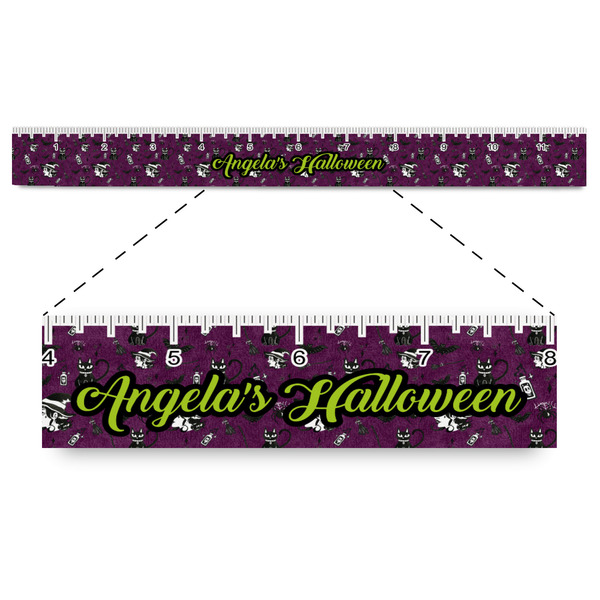 Custom Witches On Halloween Plastic Ruler - 12" (Personalized)