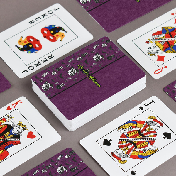 Witches On Halloween Playing Cards - Front & Back View