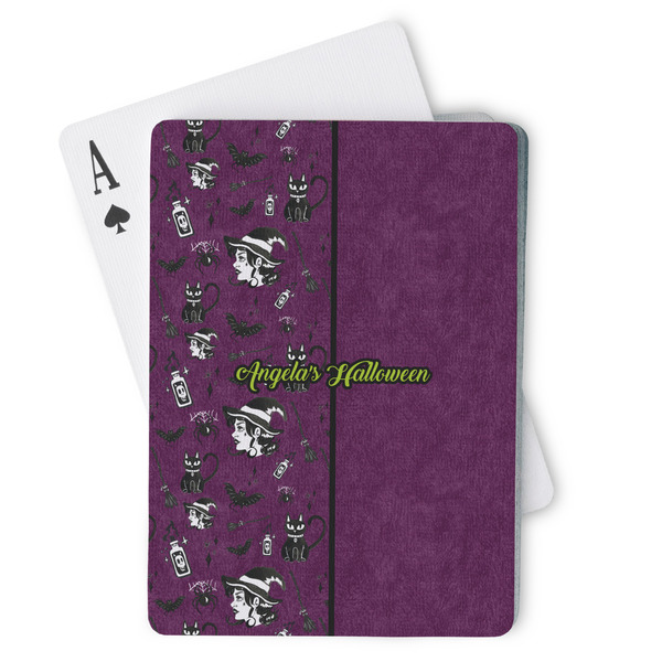 Custom Witches On Halloween Playing Cards (Personalized)