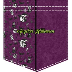 Witches On Halloween Iron On Faux Pocket (Personalized)