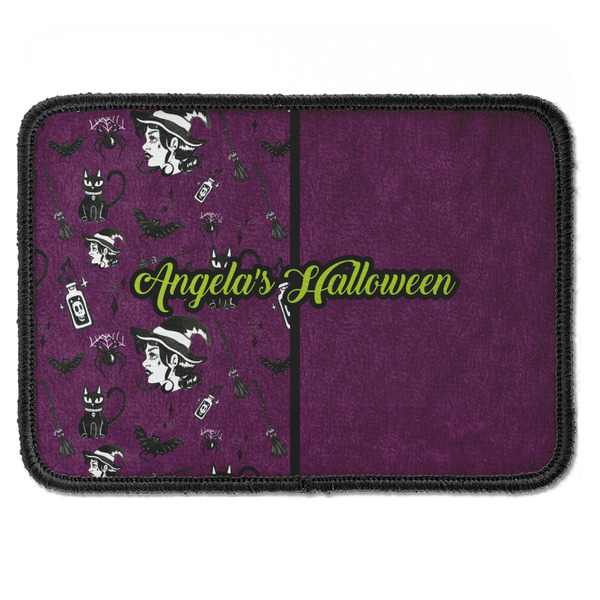 Custom Witches On Halloween Iron On Rectangle Patch w/ Name or Text