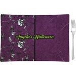 Witches On Halloween Glass Rectangular Appetizer / Dessert Plate (Personalized)