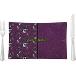 Witches On Halloween Rectangular Glass Lunch / Dinner Plate - Single or Set (Personalized)