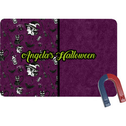 Witches On Halloween Rectangular Fridge Magnet (Personalized)