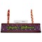 Witches On Halloween Red Mahogany Nameplates with Business Card Holder - Straight