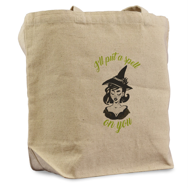 Custom Witches On Halloween Reusable Cotton Grocery Bag - Single (Personalized)