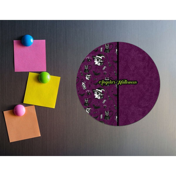 Witches On Halloween Round Fridge Magnet - LIFESTYLE