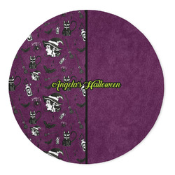 Witches On Halloween 5' Round Indoor Area Rug (Personalized)
