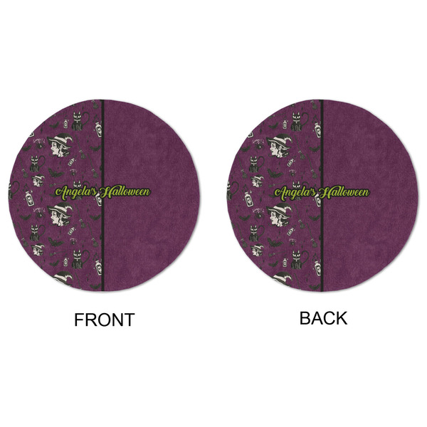 Witches On Halloween Round Linen Placemats - APPROVAL (double sided)