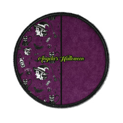 Witches On Halloween Iron On Round Patch w/ Name or Text