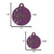 Witches On Halloween Round Pet ID Tag - Large - Comparison Scale