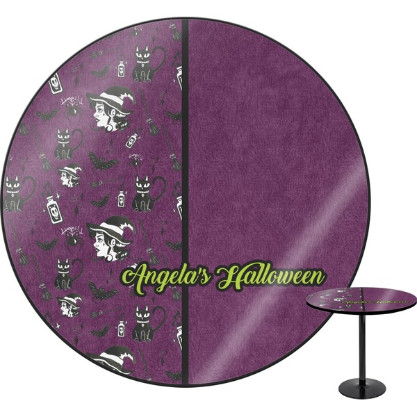 Custom Witches On Halloween Round Table - 24" (Personalized)