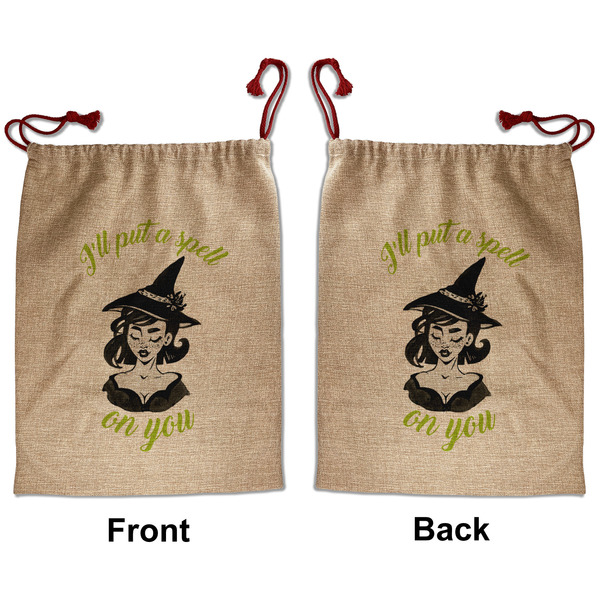 Witches On Halloween Santa Bag - Front and Back