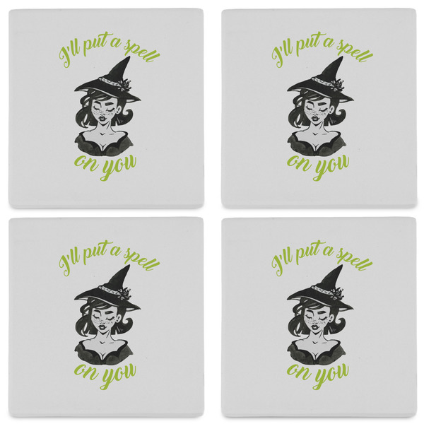 Witches On Halloween Set of 4 Sandstone Coasters - See All 4 View