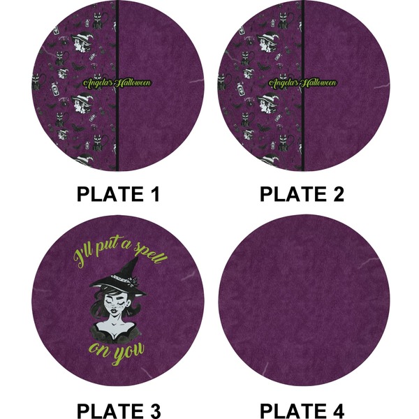 Witches On Halloween Set of Appetizer / Dessert Plates (Approval)
