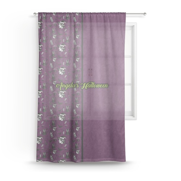 Custom Witches On Halloween Sheer Curtain (Personalized)