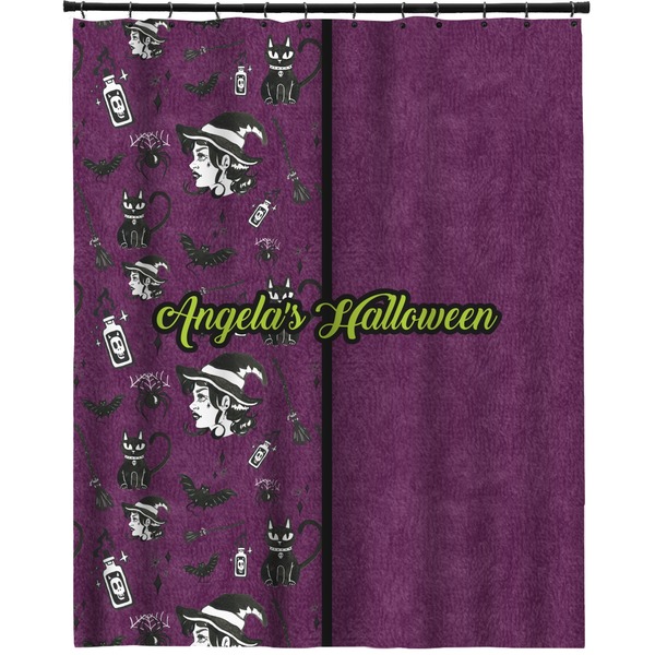 Custom Witches On Halloween Extra Long Shower Curtain - 70"x84" (Personalized)